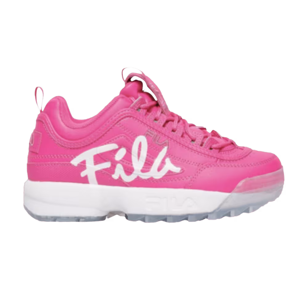 Fila Disruptor 2 Script Kids Pink Glow