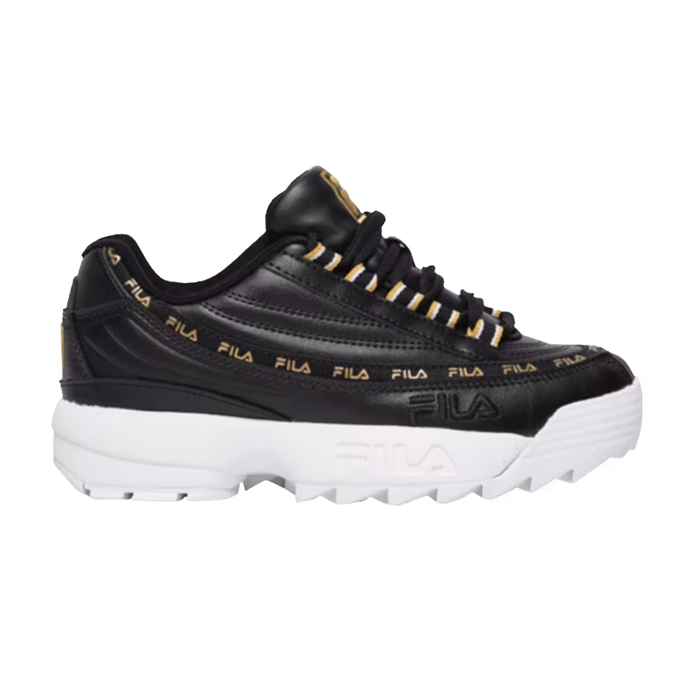 Dragster 97 x Fila Disruptor 2 Kids Black Metallic Gold