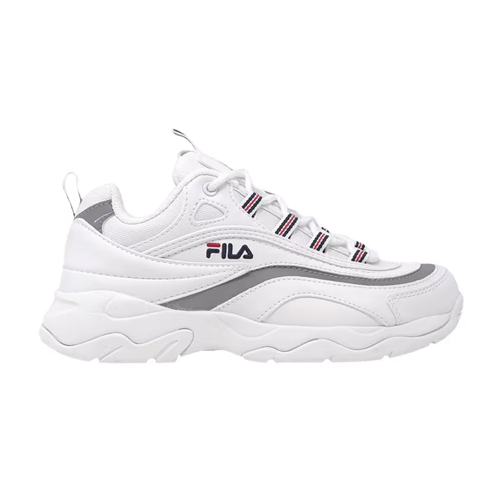 Fila Ray Big Kid White Metallic Silver