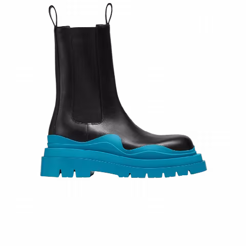 Bottega Veneta Tire Boot 'Black Amalfi Blue'