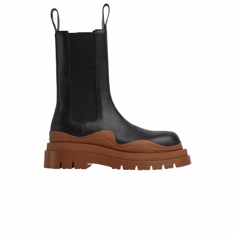 Bottega Veneta Wmns Tire Boot 'Black Cognac'