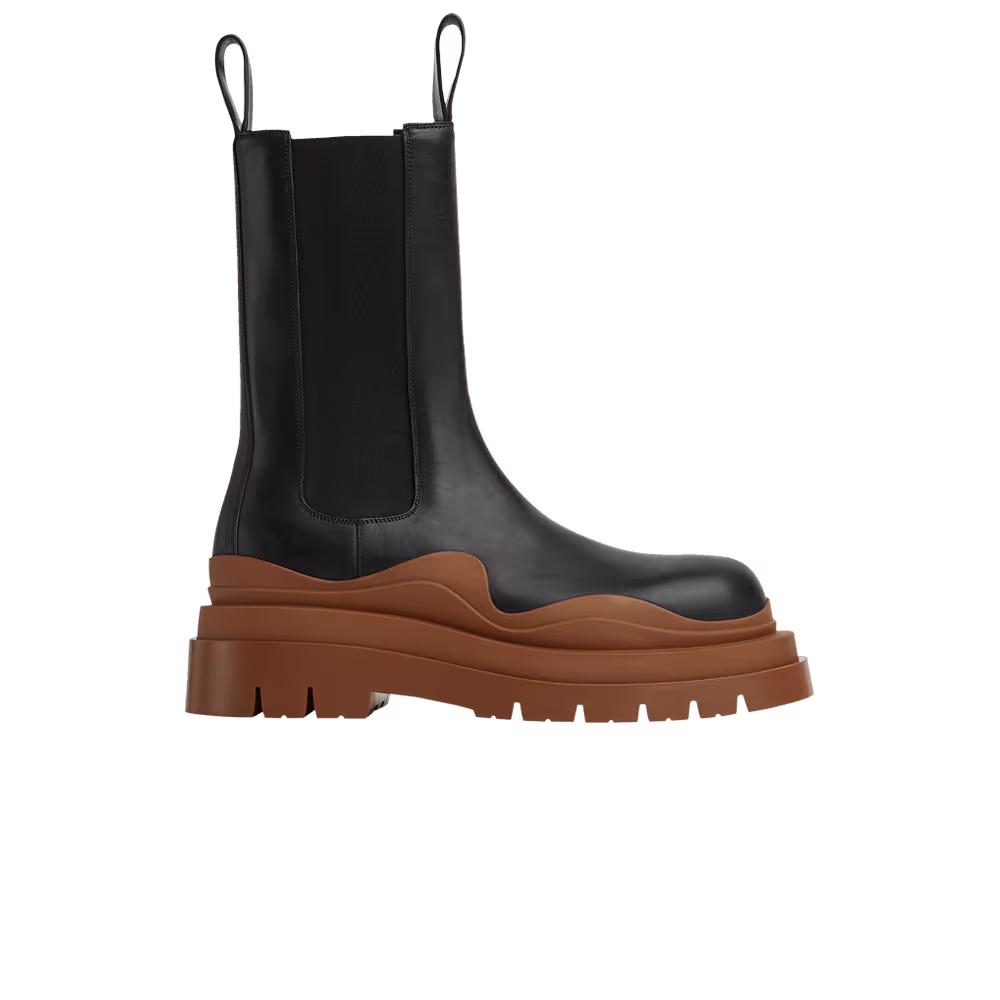 Bottega Veneta Women's Tire Boot Black Cognac