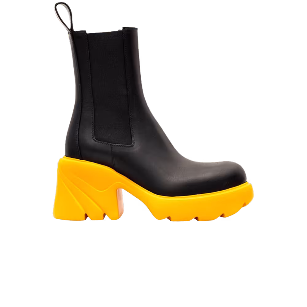 Bottega Veneta Women's Flash Chelsea Boot Black Tangerine