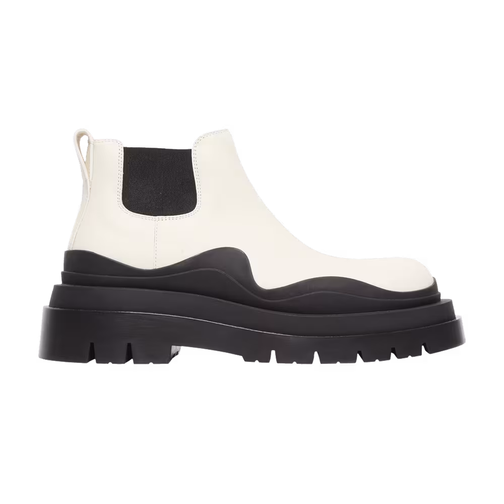 Bottega Veneta Women's Tire Cropped Boot Sea Salt Black