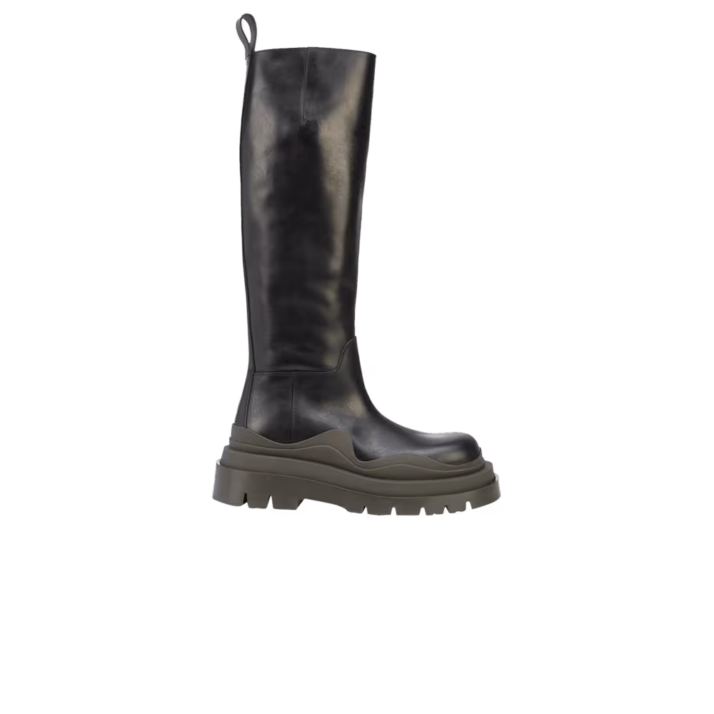 Bottega Veneta Women's Tire Knee High Boot Black Camping