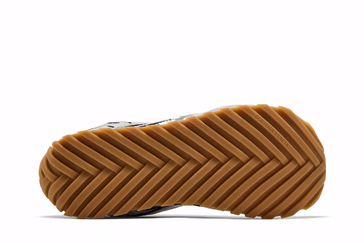 Bottega Veneta Orbit Sneaker White Silver, view 5