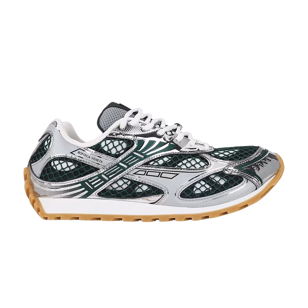 Bottega Veneta Orbit Sneaker Biliard Green Silver