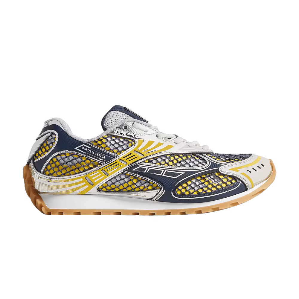 Bottega Veneta Orbit Low Laceup Taxi Denim