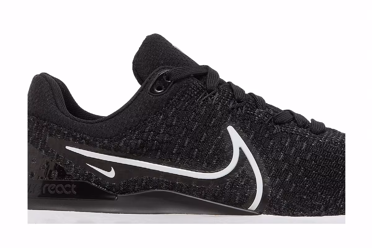 Nike Women's React Infinity Run Flyknit 3 Black White, view 3