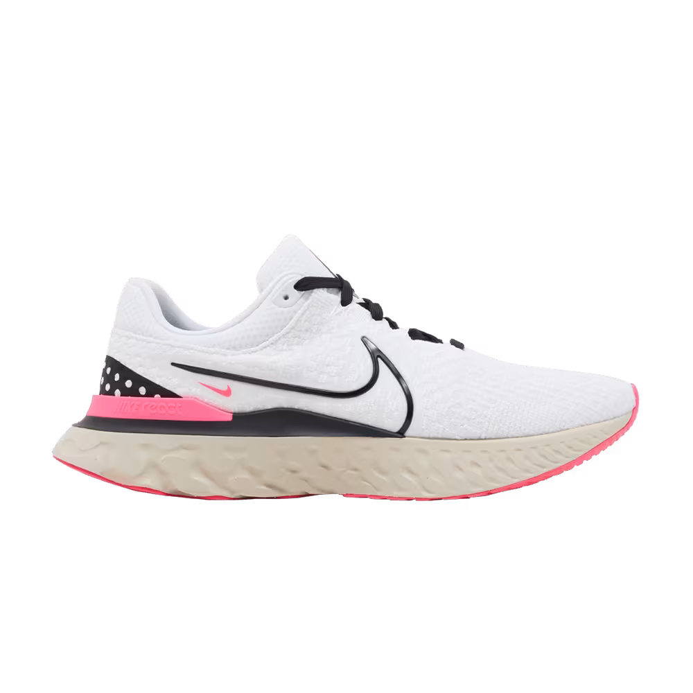 Nike React Infinity Run Flyknit 3 White Hyper Pink