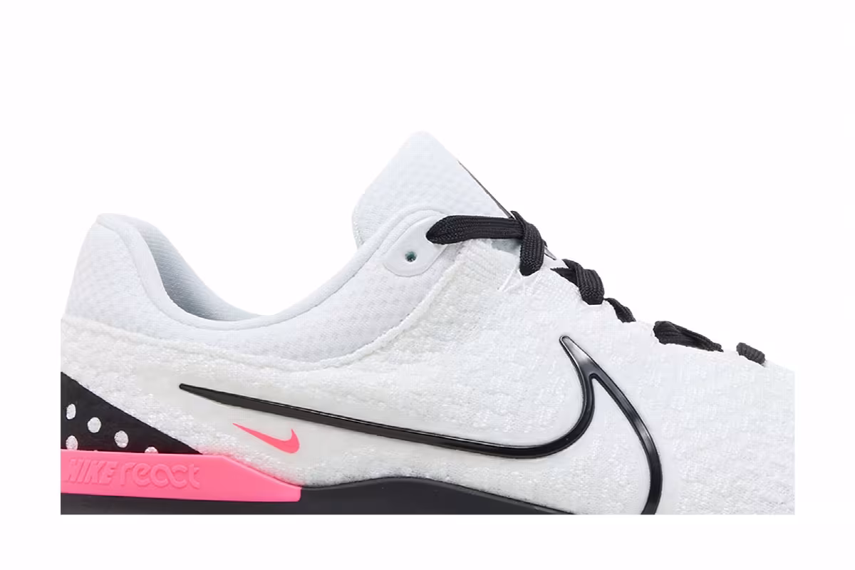 Nike React Infinity Run Flyknit 3 White Hyper Pink, view 3