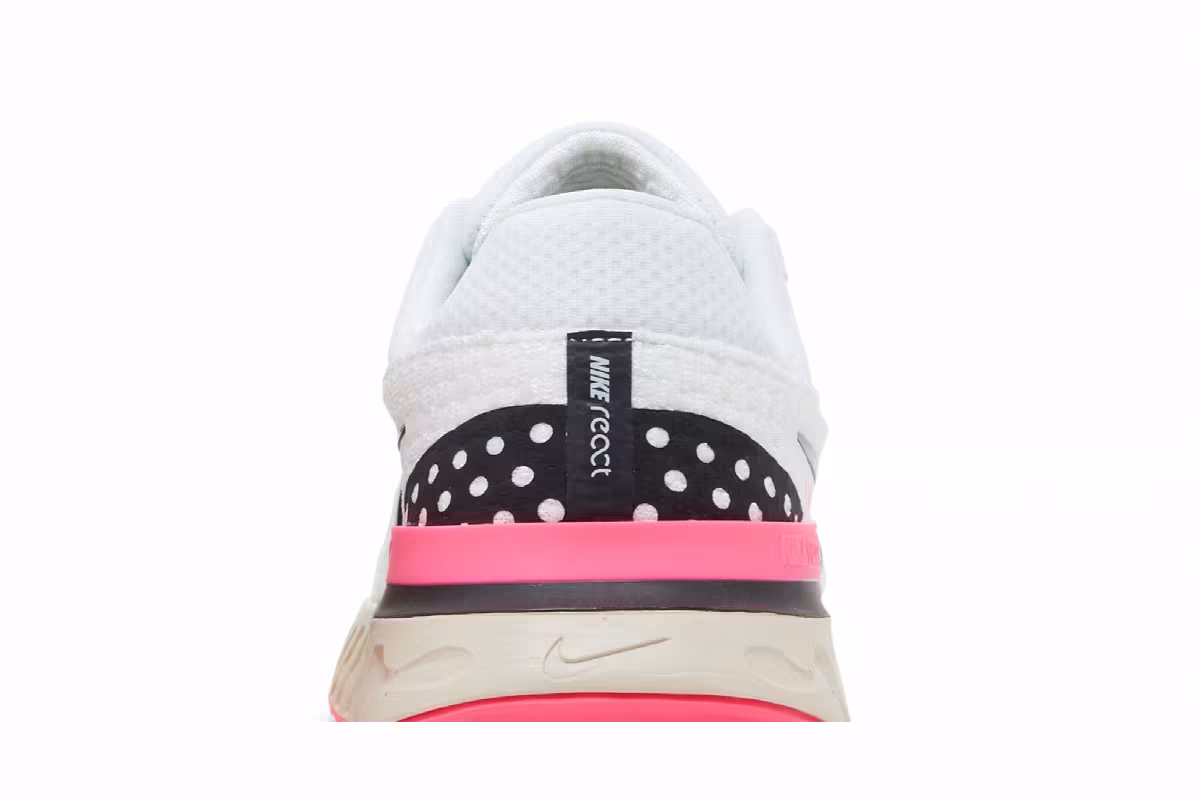 Nike React Infinity Run Flyknit 3 White Hyper Pink, view 8