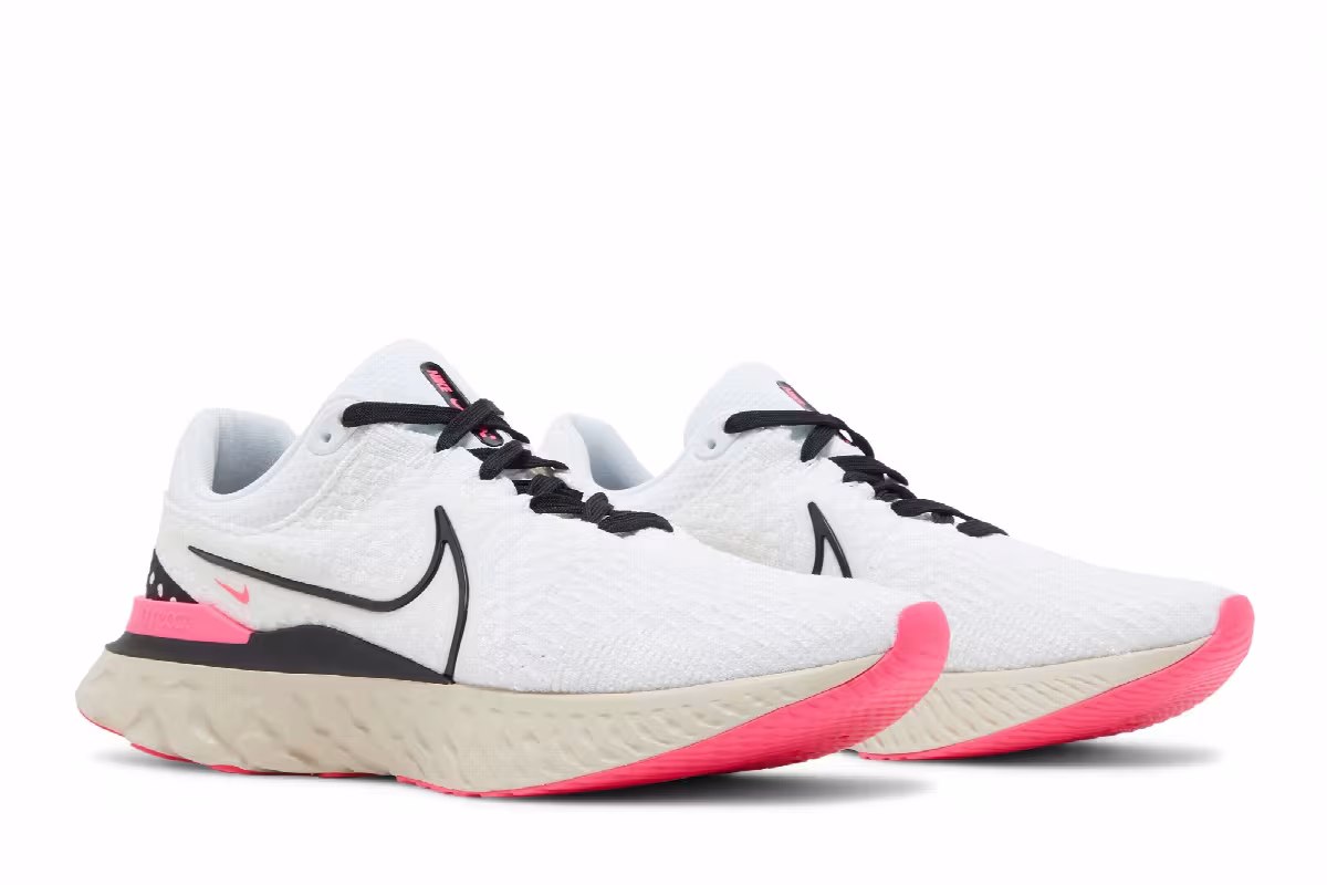 Nike React Infinity Run Flyknit 3 White Hyper Pink, view 9