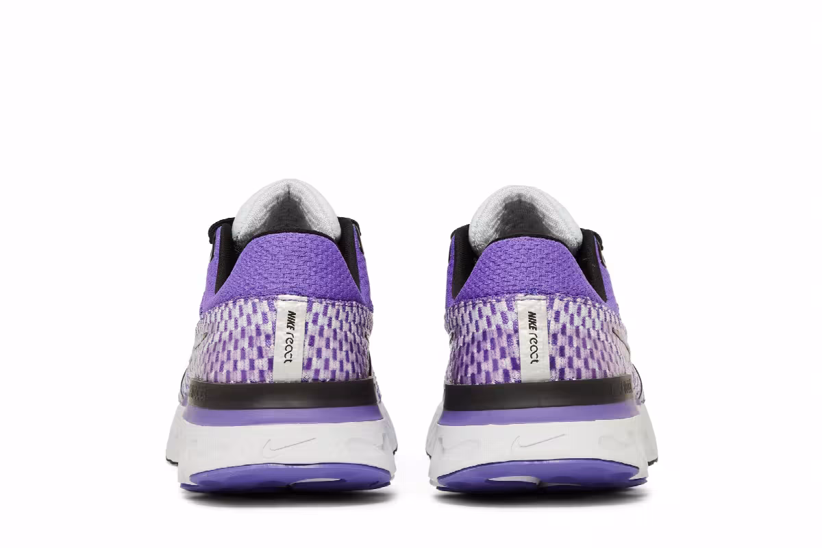 Nike React Infinity Run Flyknit 3 Pure Platinum Psychic Purple, view 7