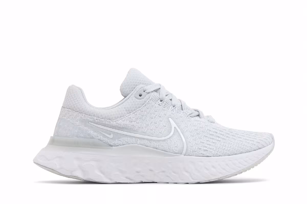 Nike Women's React Infinity Run Flyknit 3 Pure Platinum, view 2