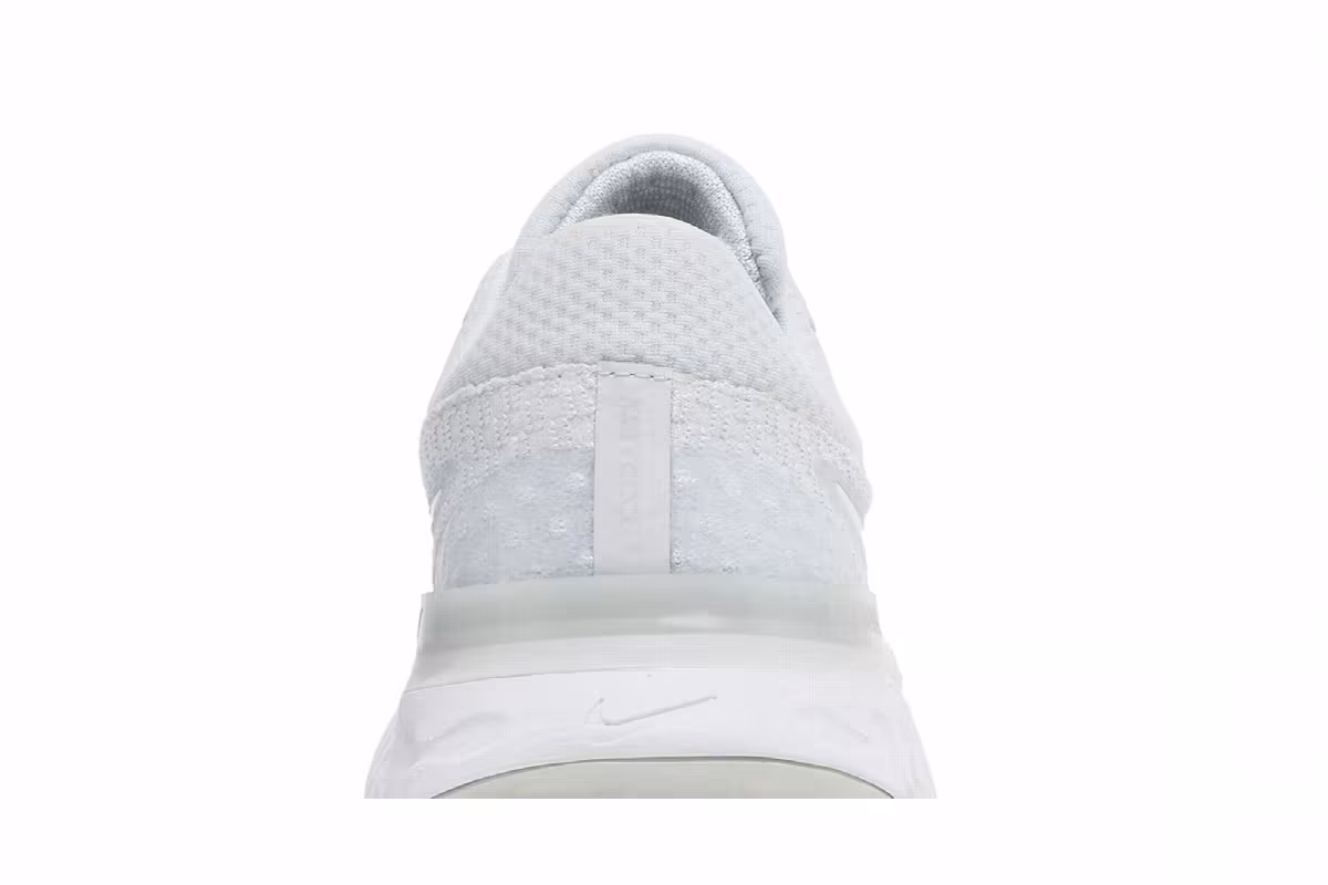 Nike Women's React Infinity Run Flyknit 3 Pure Platinum, view 8