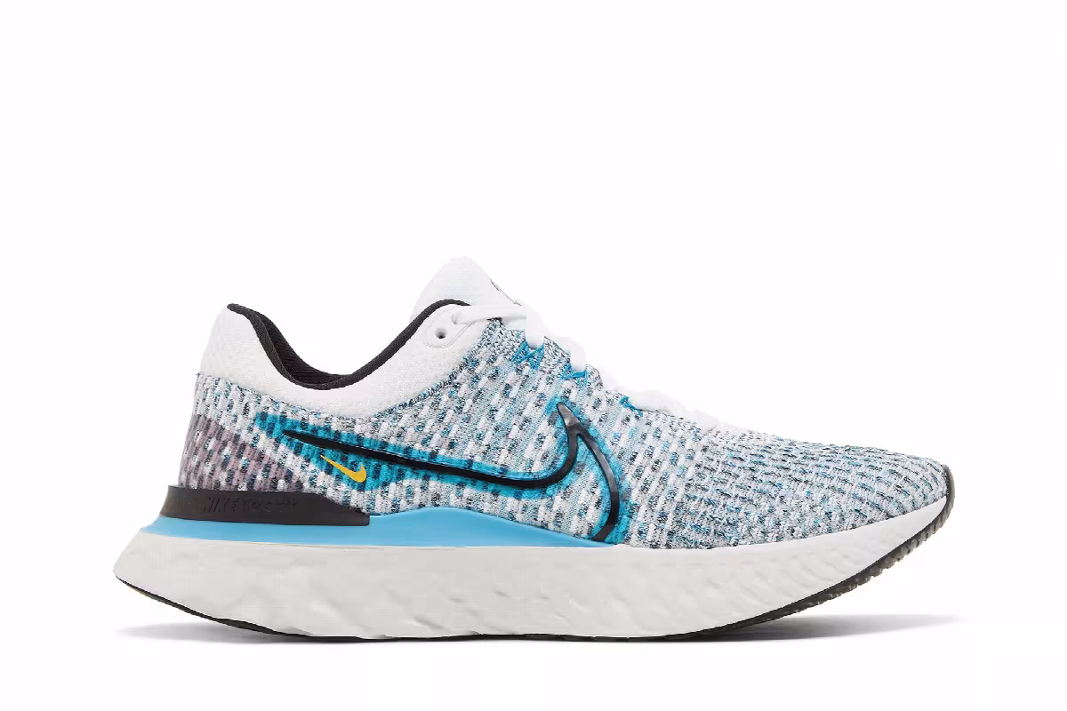 Nike React Infinity Run Flyknit 3 White Blue Orbit, view 2