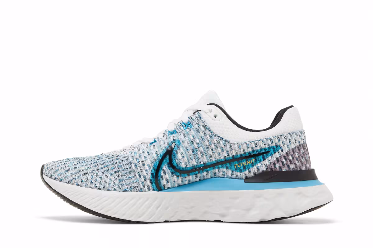 Nike React Infinity Run Flyknit 3 White Blue Orbit, view 4