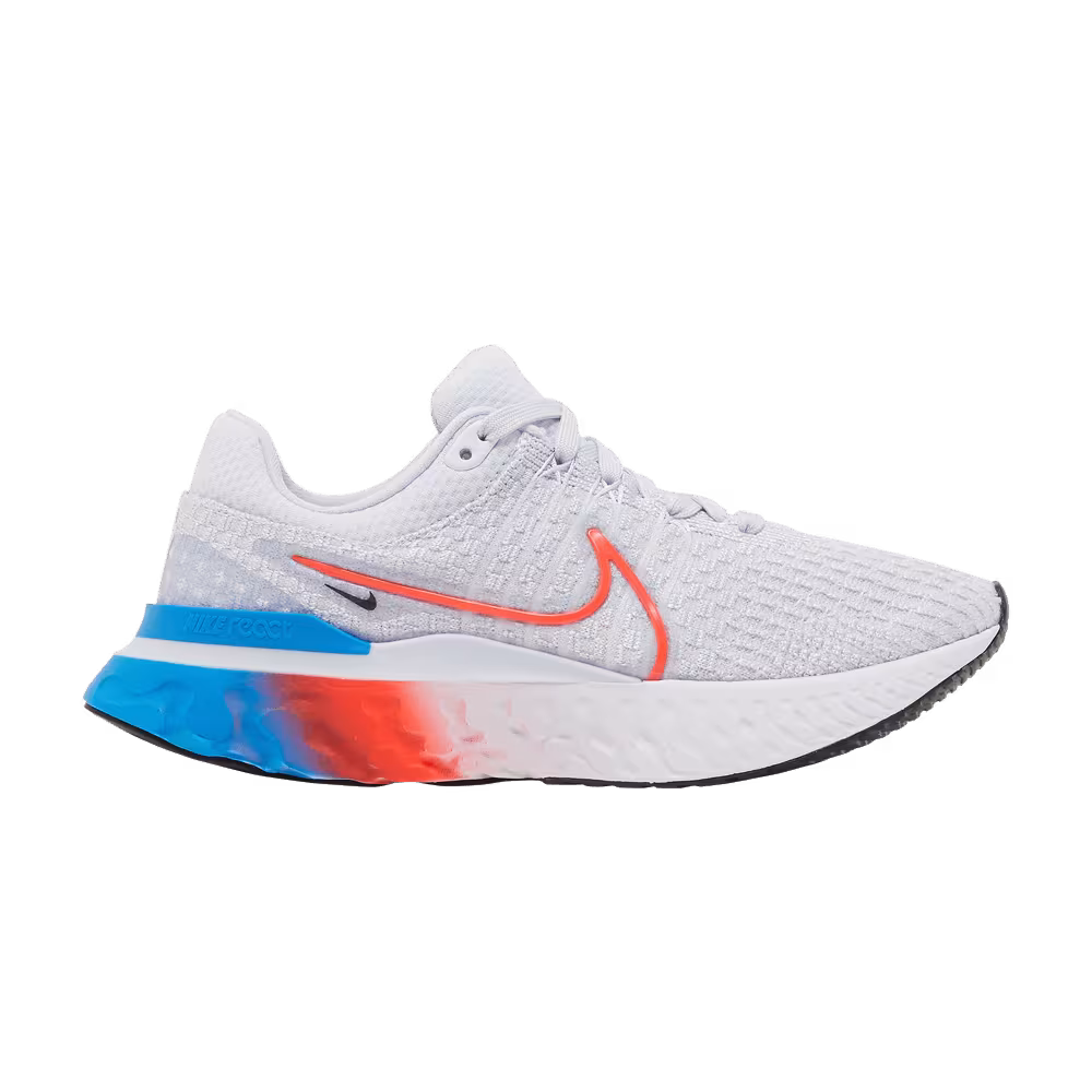 Nike Women's React Infinity Run Flyknit 3 Grey Bright Crimson