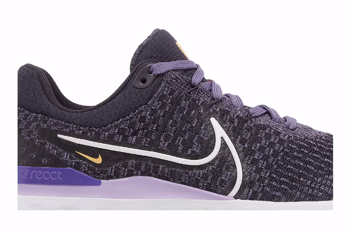 Nike Women's React Infinity Run Flyknit 3 Cave Purple Orange, view 3