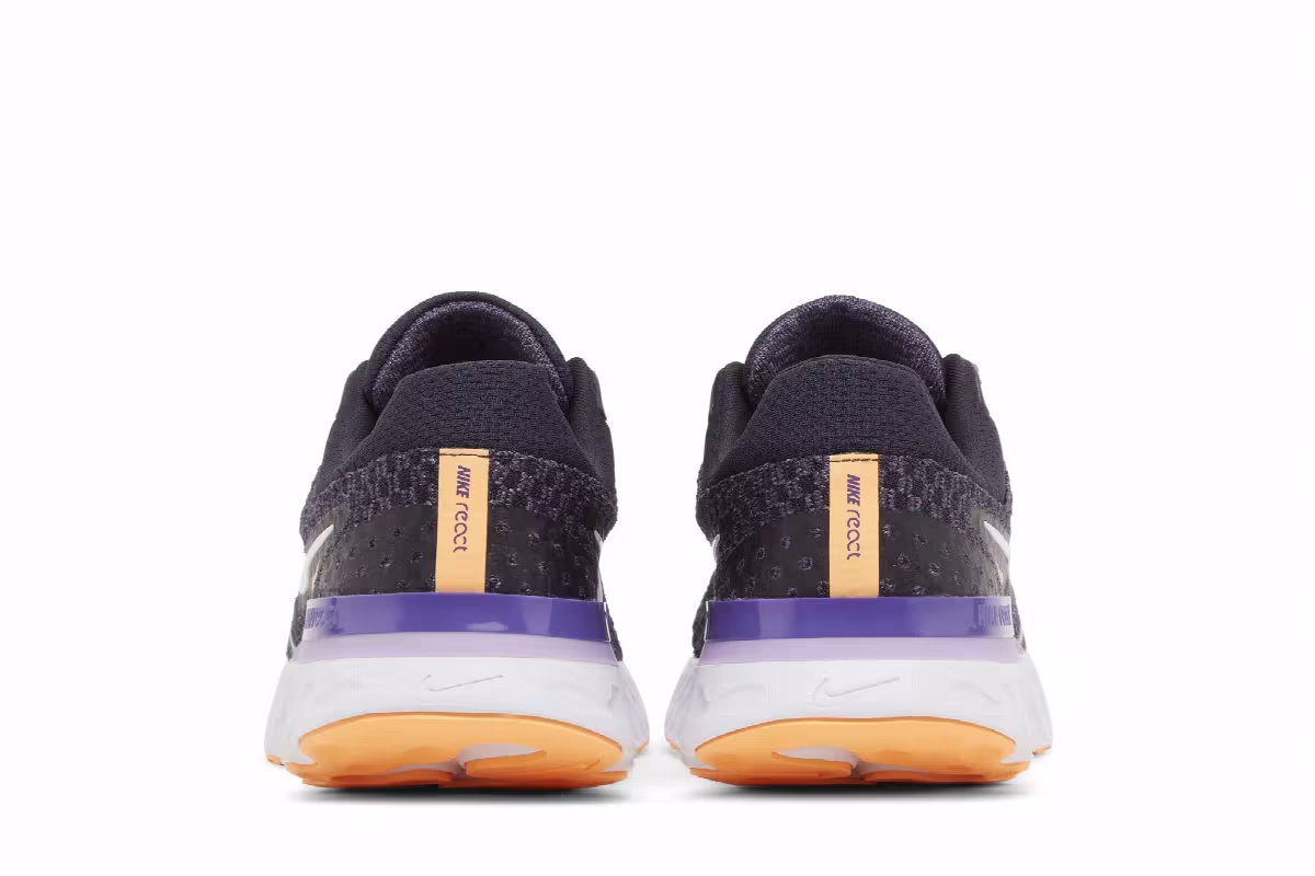 Nike Women's React Infinity Run Flyknit 3 Cave Purple Orange, view 7