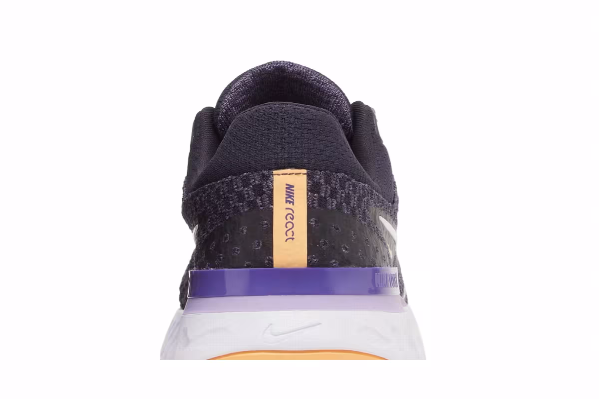 Nike Women's React Infinity Run Flyknit 3 Cave Purple Orange, view 8