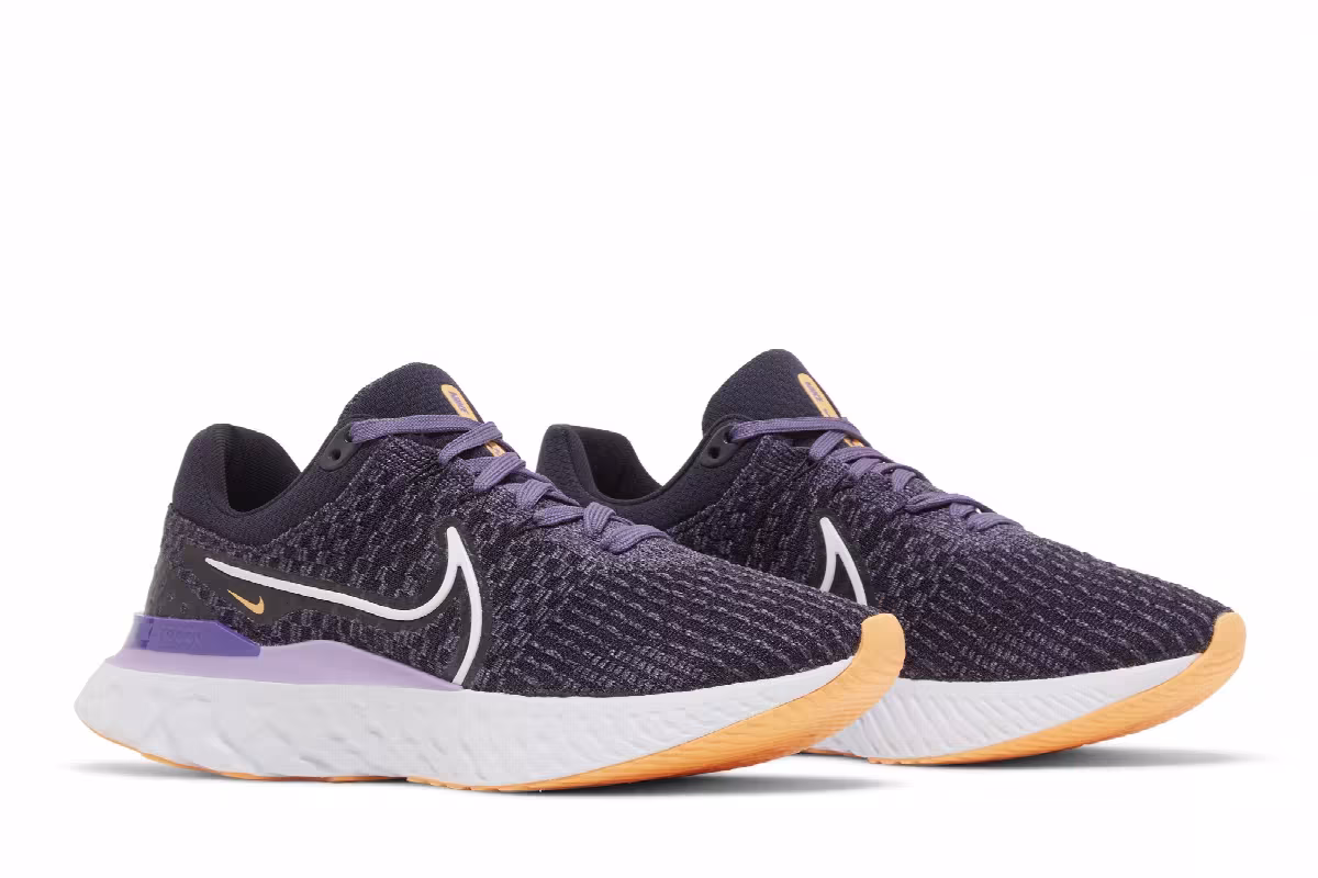 Nike Women's React Infinity Run Flyknit 3 Cave Purple Orange, view 9