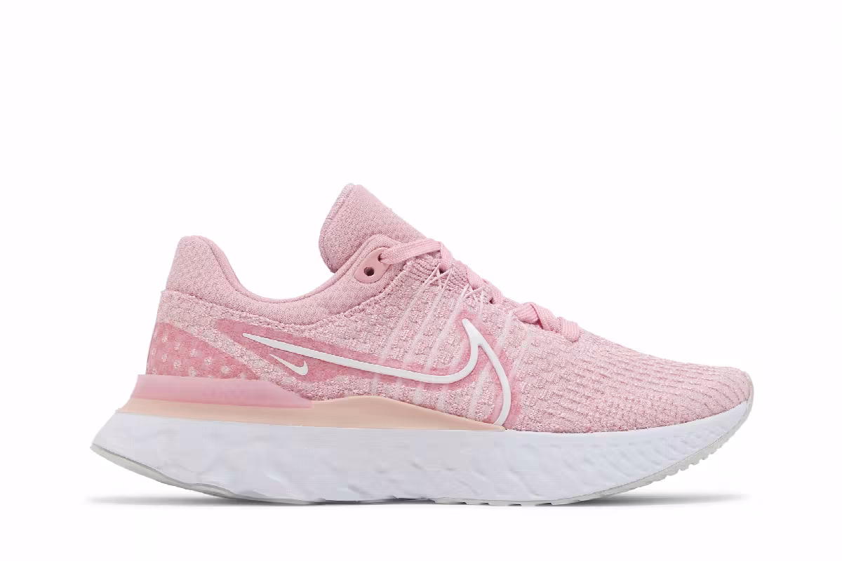 Nike Women's React Infinity Run Flyknit 3 Pink Glaze, view 2