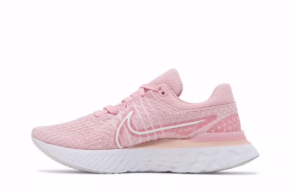 Nike Women's React Infinity Run Flyknit 3 Pink Glaze, view 4