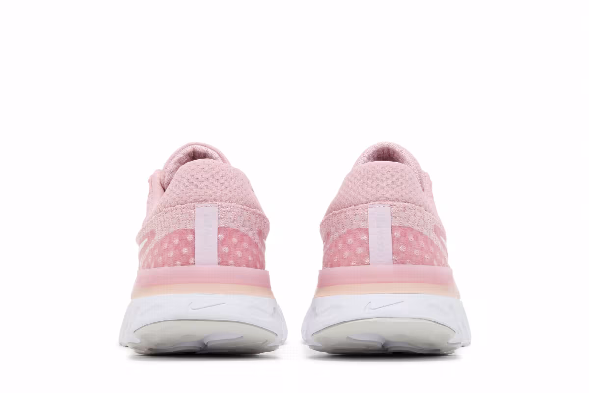 Nike Women's React Infinity Run Flyknit 3 Pink Glaze, view 7