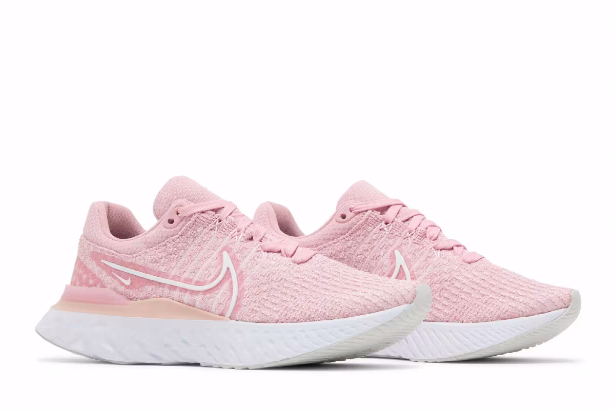 Nike Women's React Infinity Run Flyknit 3 Pink Glaze, view 9