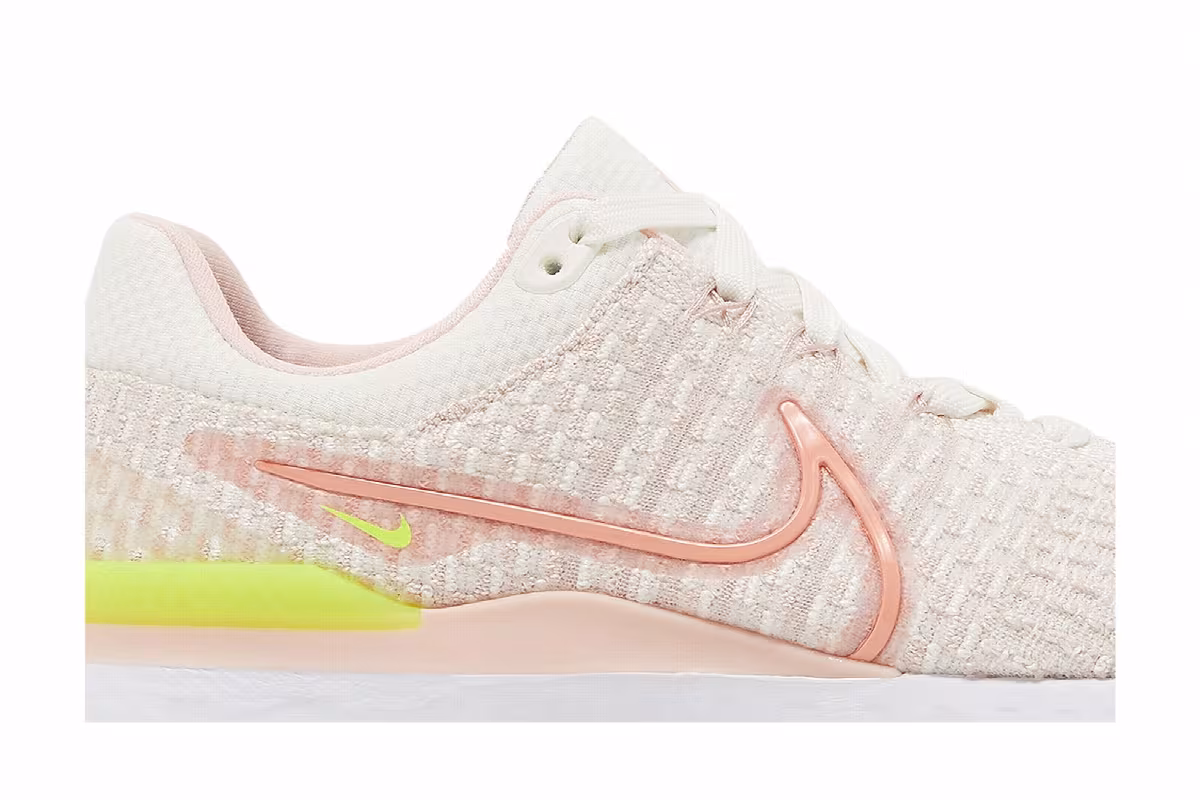 Nike Women's React Infinity Run Flyknit 3 Sail Light Madder Root, view 3