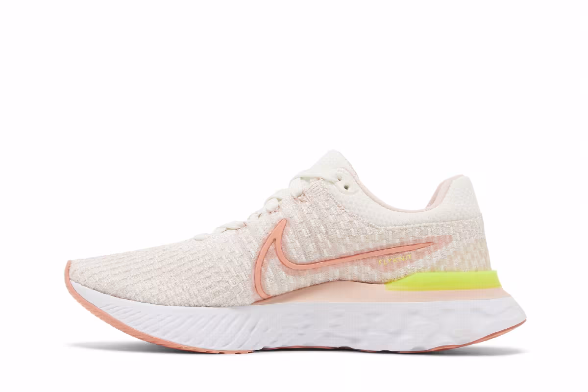 Nike Women's React Infinity Run Flyknit 3 Sail Light Madder Root, view 4
