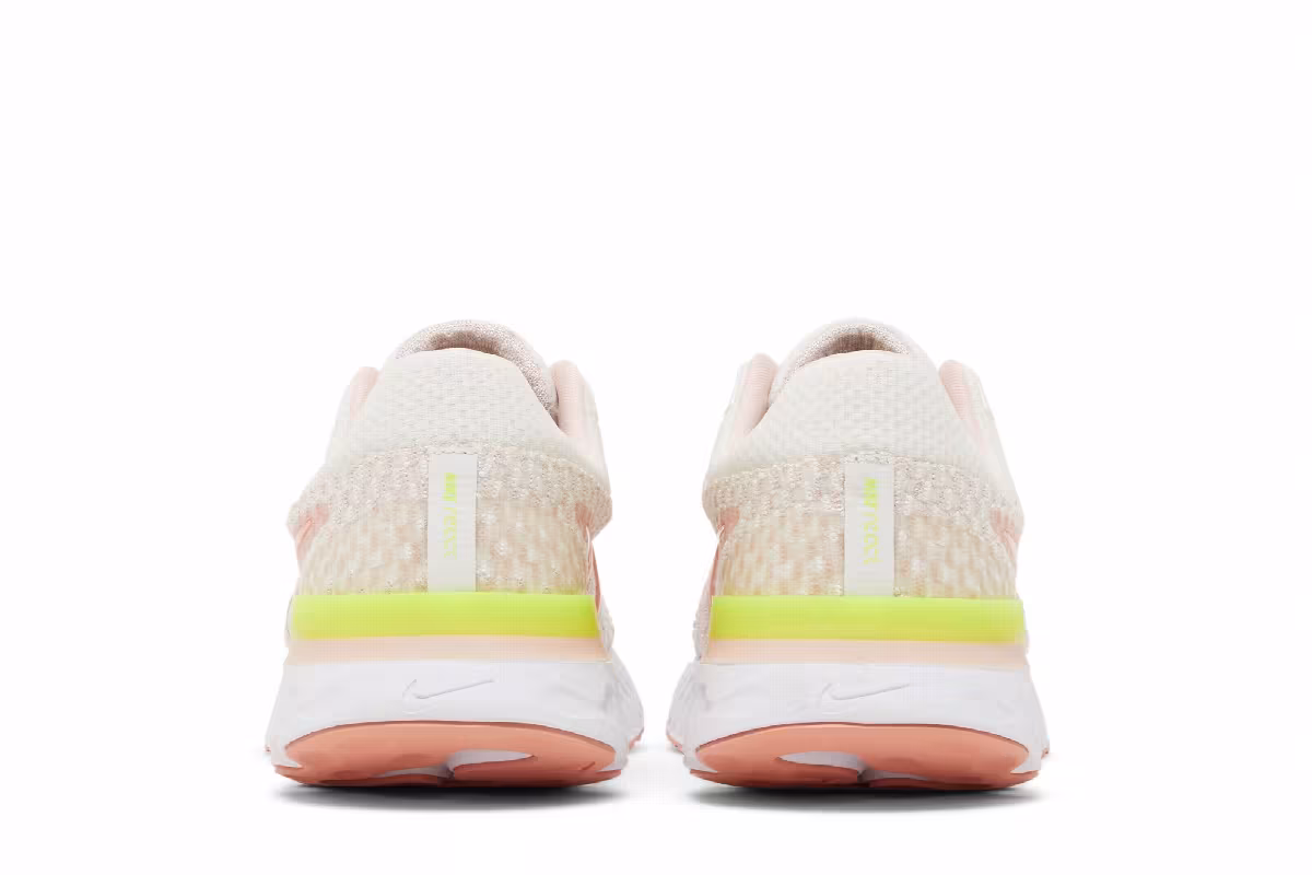 Nike Women's React Infinity Run Flyknit 3 Sail Light Madder Root, view 7