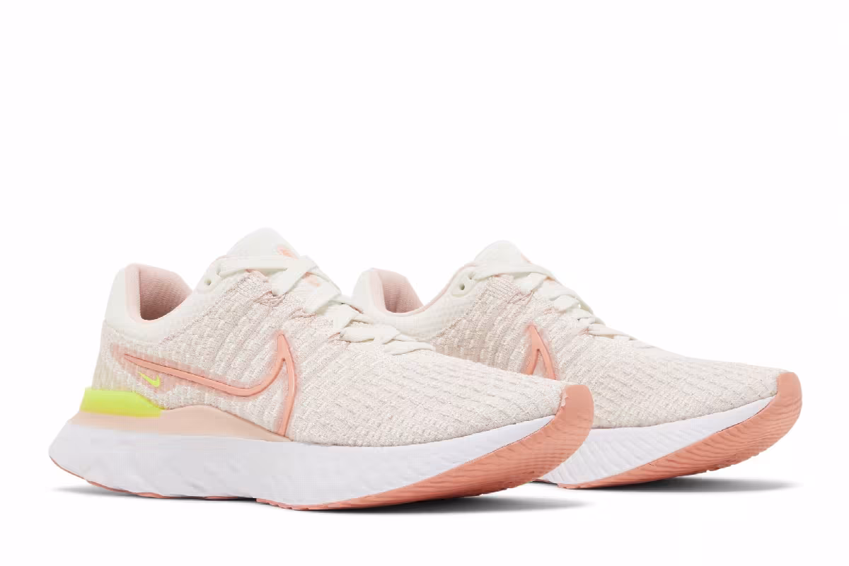 Nike Women's React Infinity Run Flyknit 3 Sail Light Madder Root, view 9