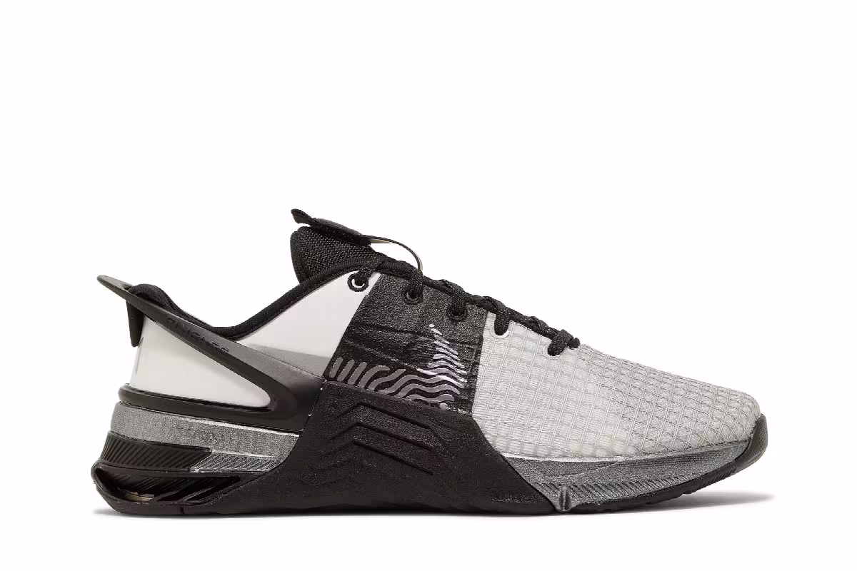 Nike Women's Metcon 8 FlyEase Premium White Black Silver, view 2