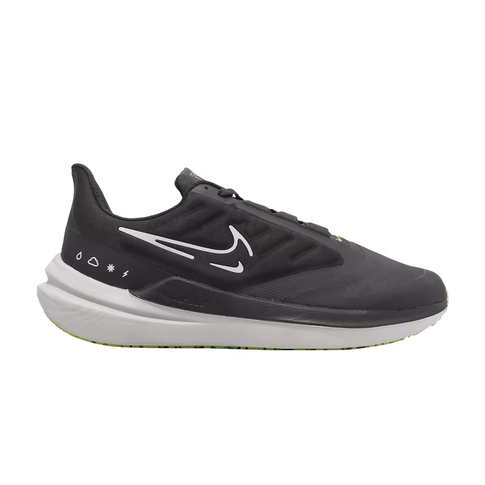 Nike Air Winflo 9 Shield Black White Volt