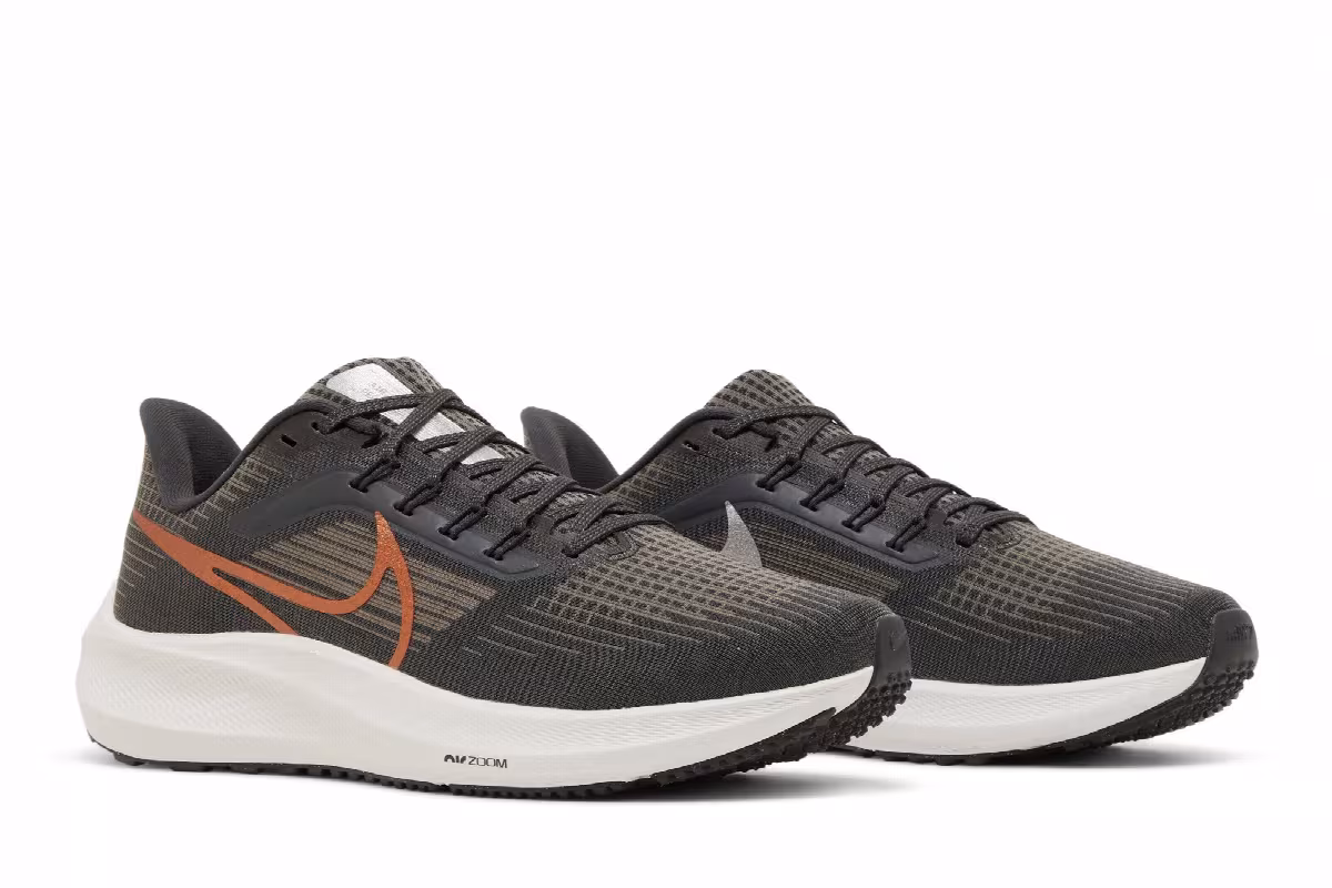 Nike Women's Air Winflo 9 Grey Metallic Copper, view 9
