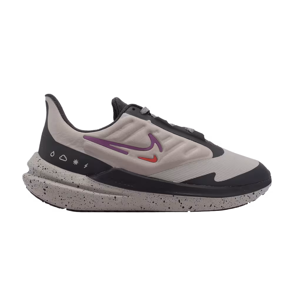 Nike Women's Air Winflo 9 Shield Cobblestone Vivid Purple