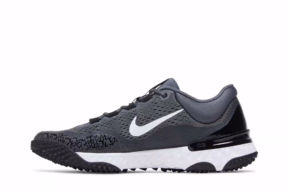 Nike Alpha Huarache Elite 4 TF Black White, view 4