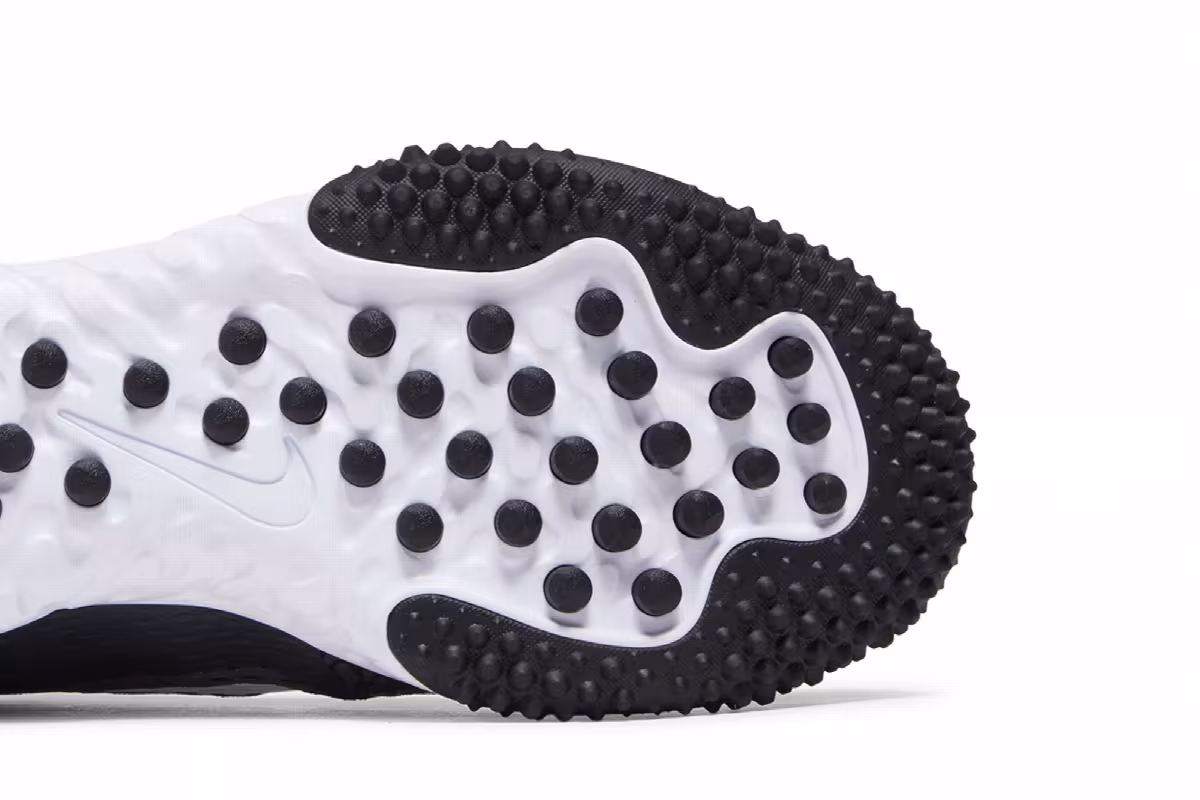 Nike Alpha Huarache Elite 4 TF Black White, view 6