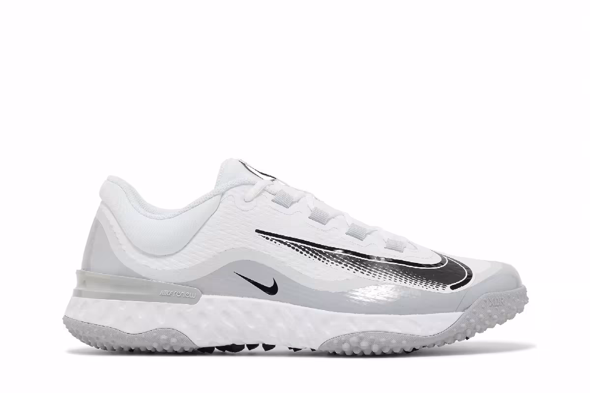Nike Alpha Huarache Elite 4 TF White Wolf Grey, view 2