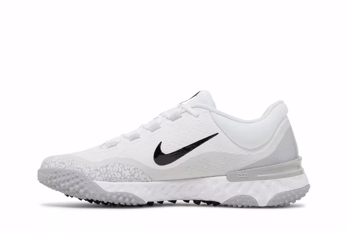 Nike Alpha Huarache Elite 4 TF White Wolf Grey, view 4