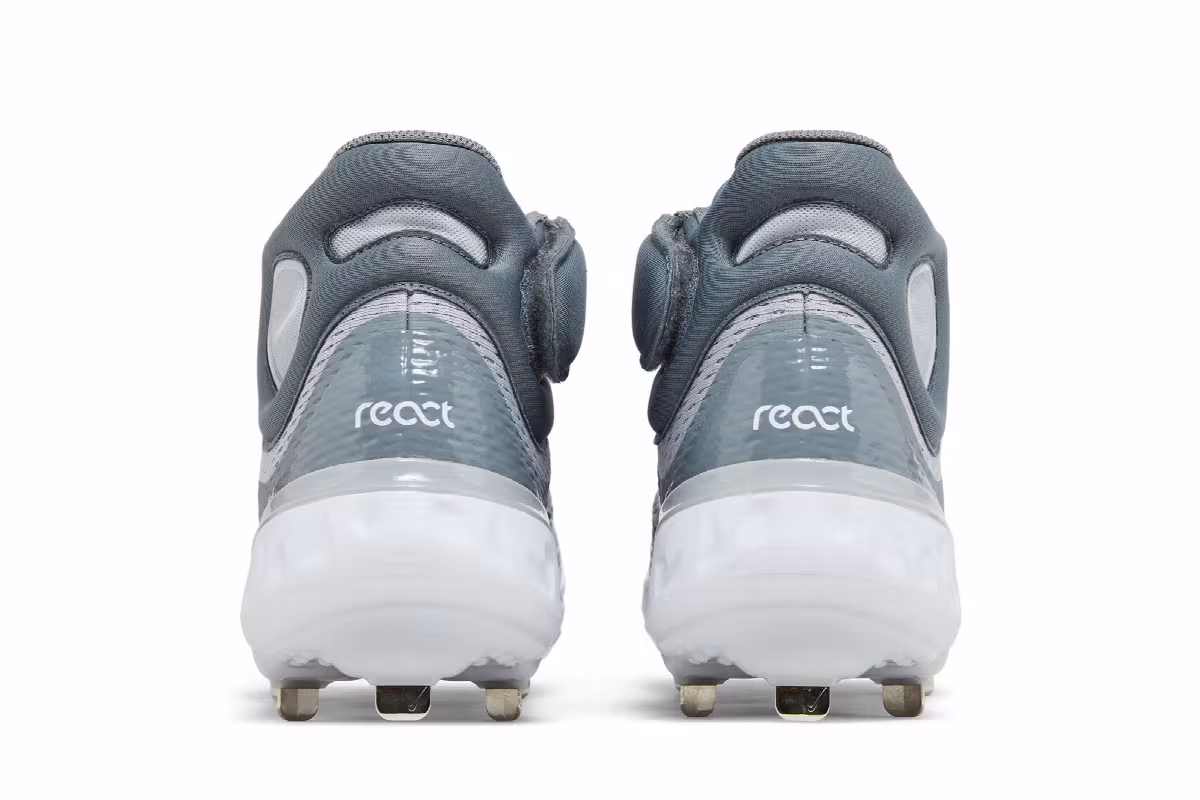 Nike Alpha Huarache Elite 4 Mid Wolf Grey White, view 7