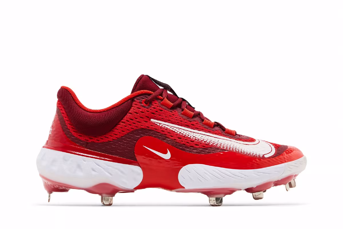 Nike Alpha Huarache Elite 4 Low University Red, view 2