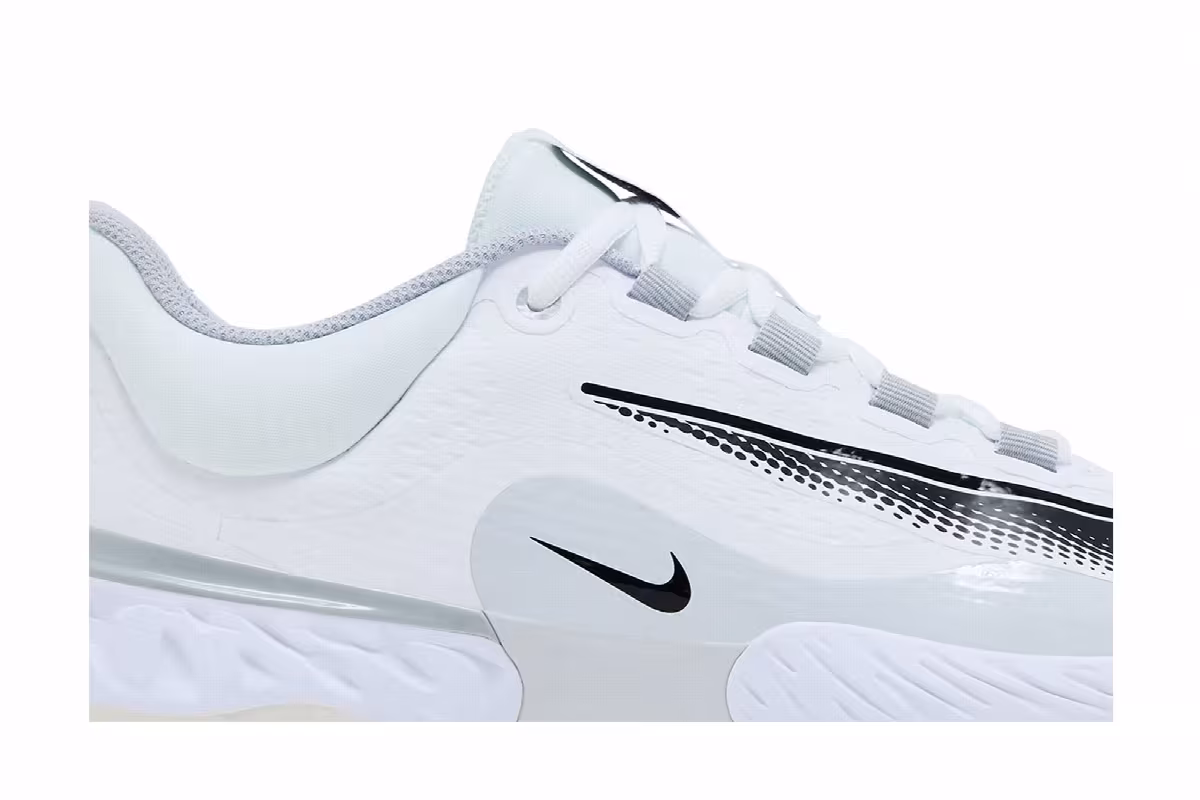 Nike Alpha Huarache Elite 4 Low MCS White Black Wolf Grey, view 3