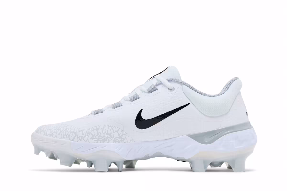 Nike Alpha Huarache Elite 4 Low MCS White Black Wolf Grey, view 4