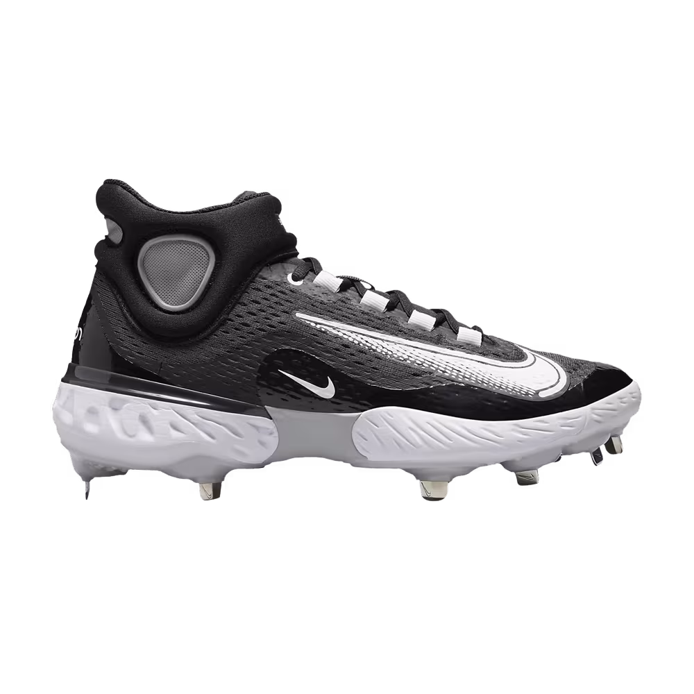 Nike Alpha Huarache Elite 4 Mid Black Dark Smoke Grey