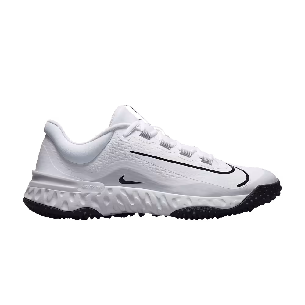 Nike Women's Alpha Huarache Elite 4 TF White Pure Platinum