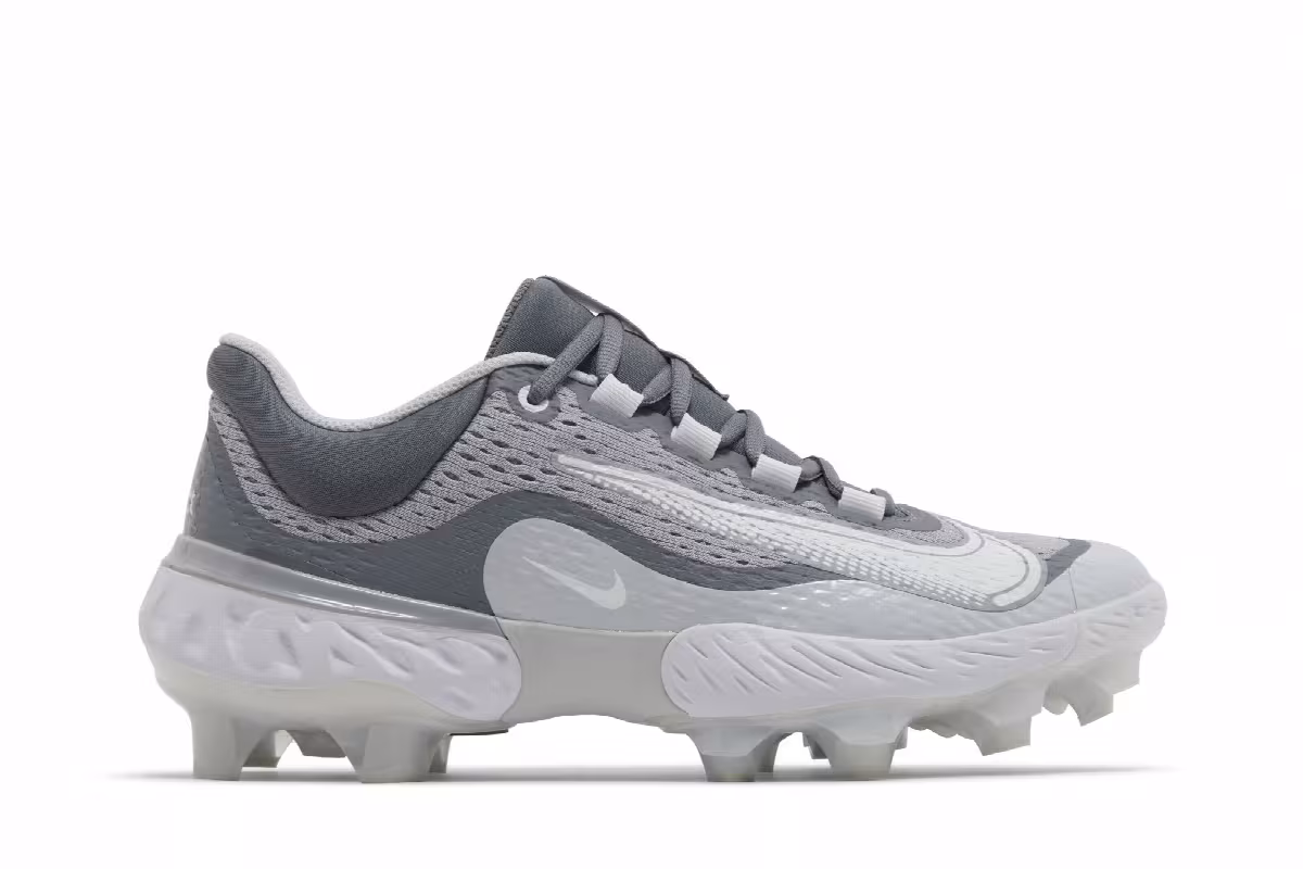 Nike Alpha Huarache Elite 4 Low MCS Wolf Grey White, view 2